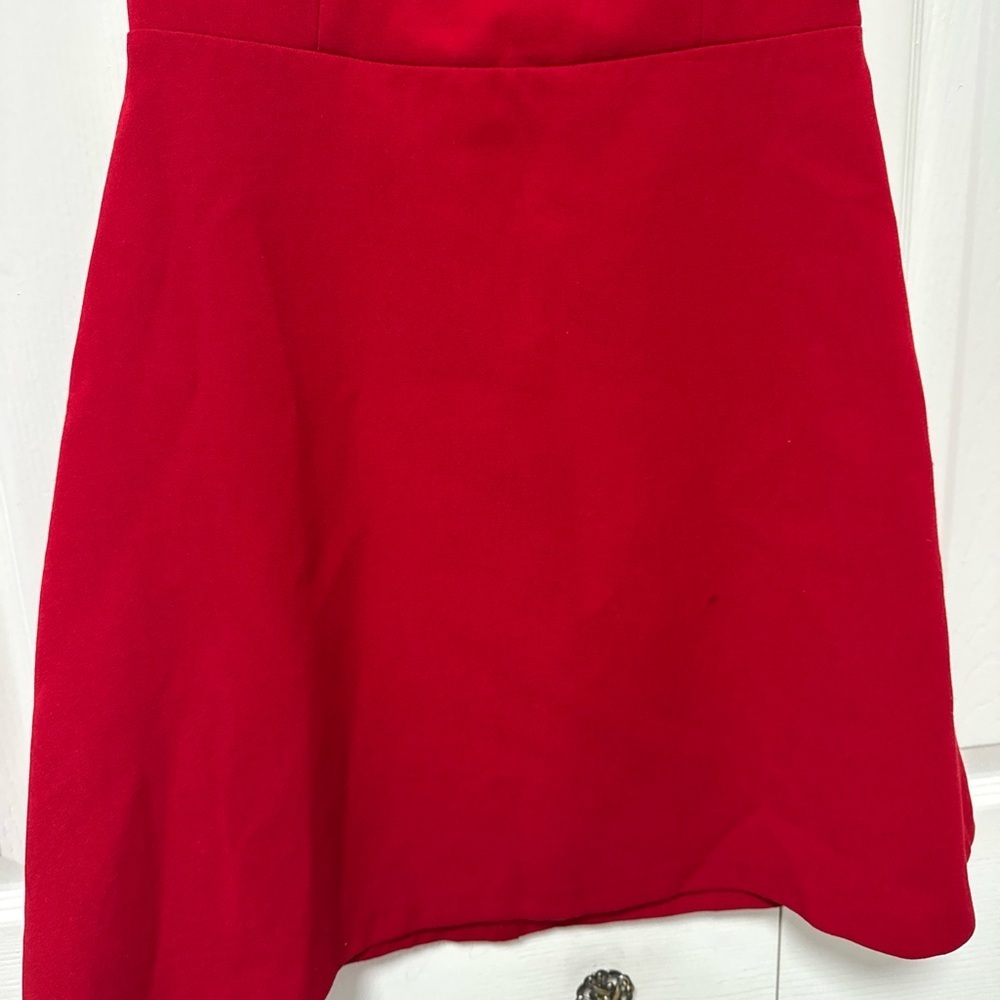 Zara Red Scoop-Neck Fit & Flare Mini Dress A33 - Picture 4 of 11